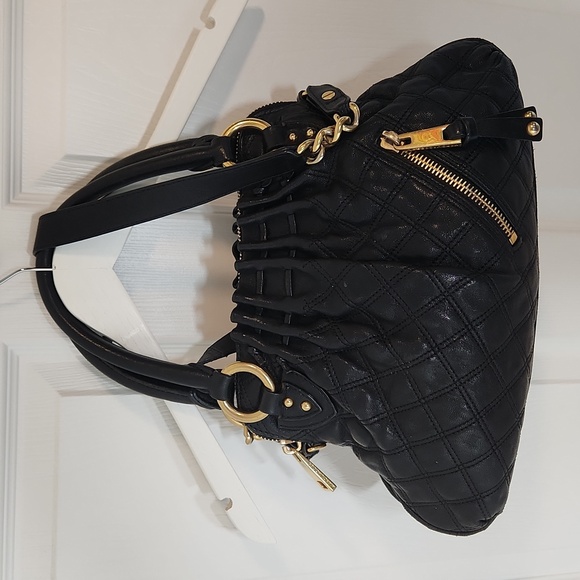 Marc Jacobs quilted leather small Cecilia bag purse black gold chain hardware - Picture 2 of 16